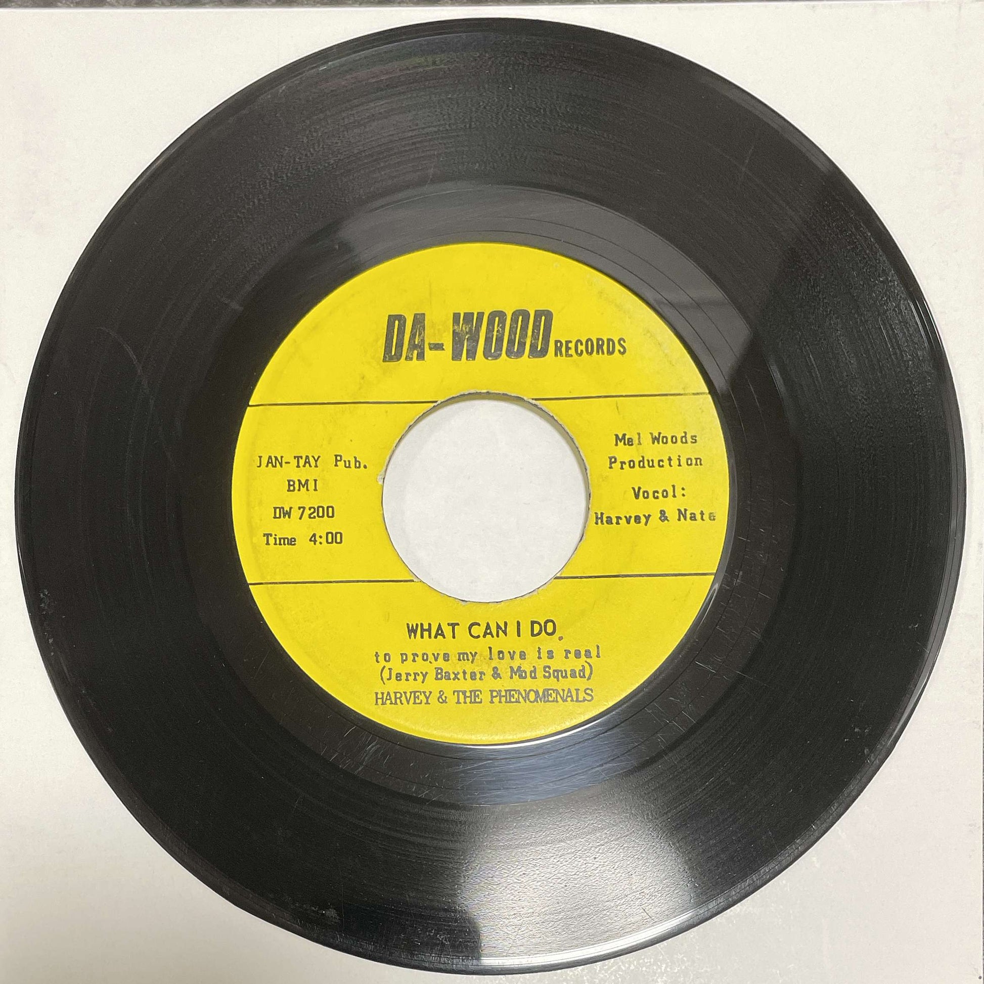 Harvey & The Phenomenals – Soul & Sunshine / What Can I Do (Da-Wood Records) 45