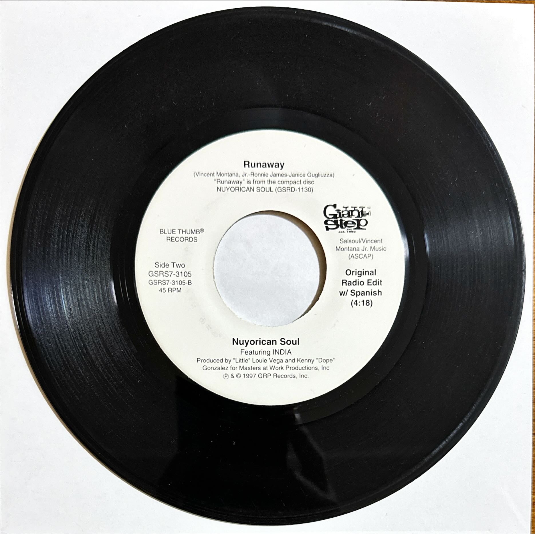 Nuyorican Soul – Runaway ( Giant Step Records US ) 45 – KZRECORD