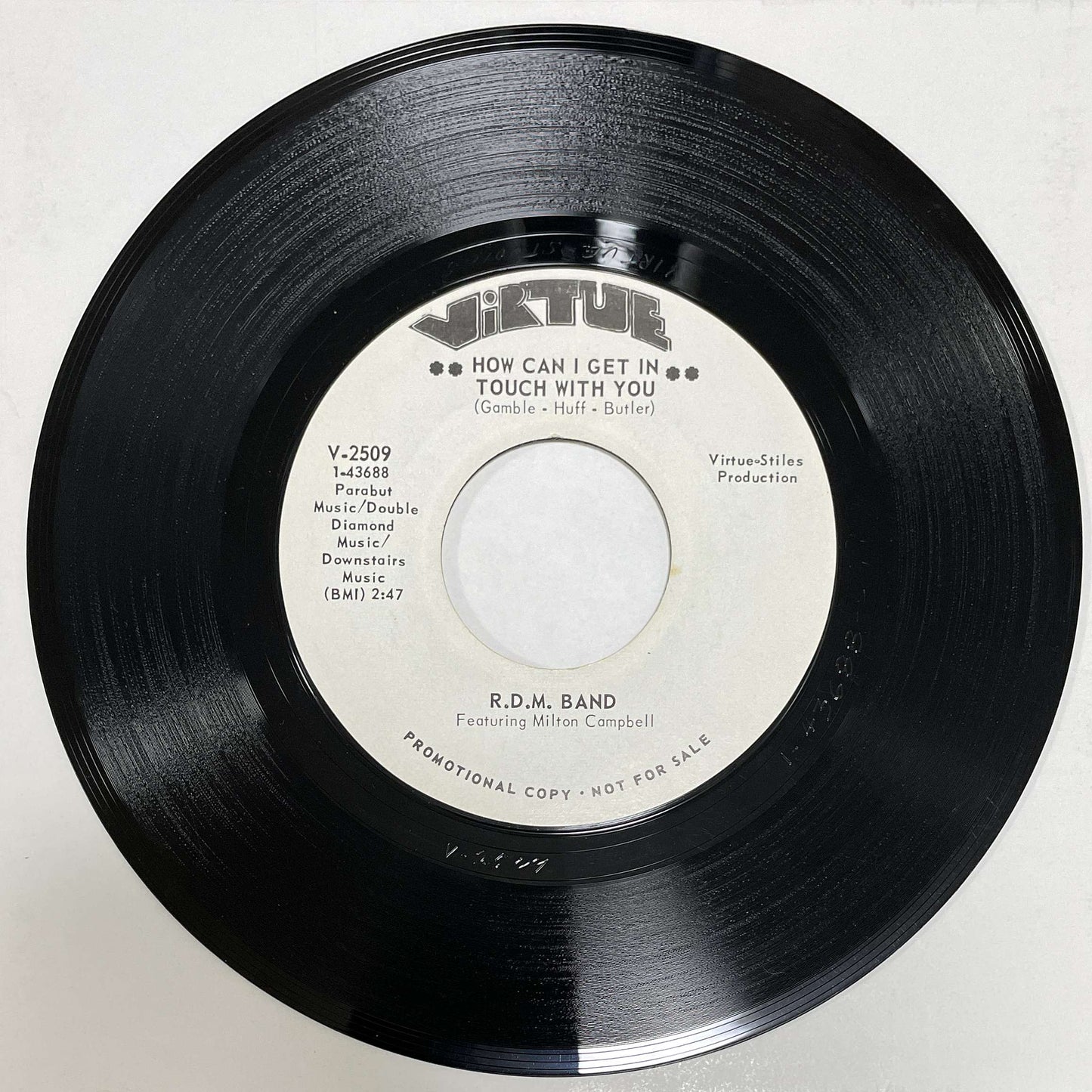 R.D.M. Band – Butter That Popcorn / How Can I Get In Touch With You ( Virtue ) 45