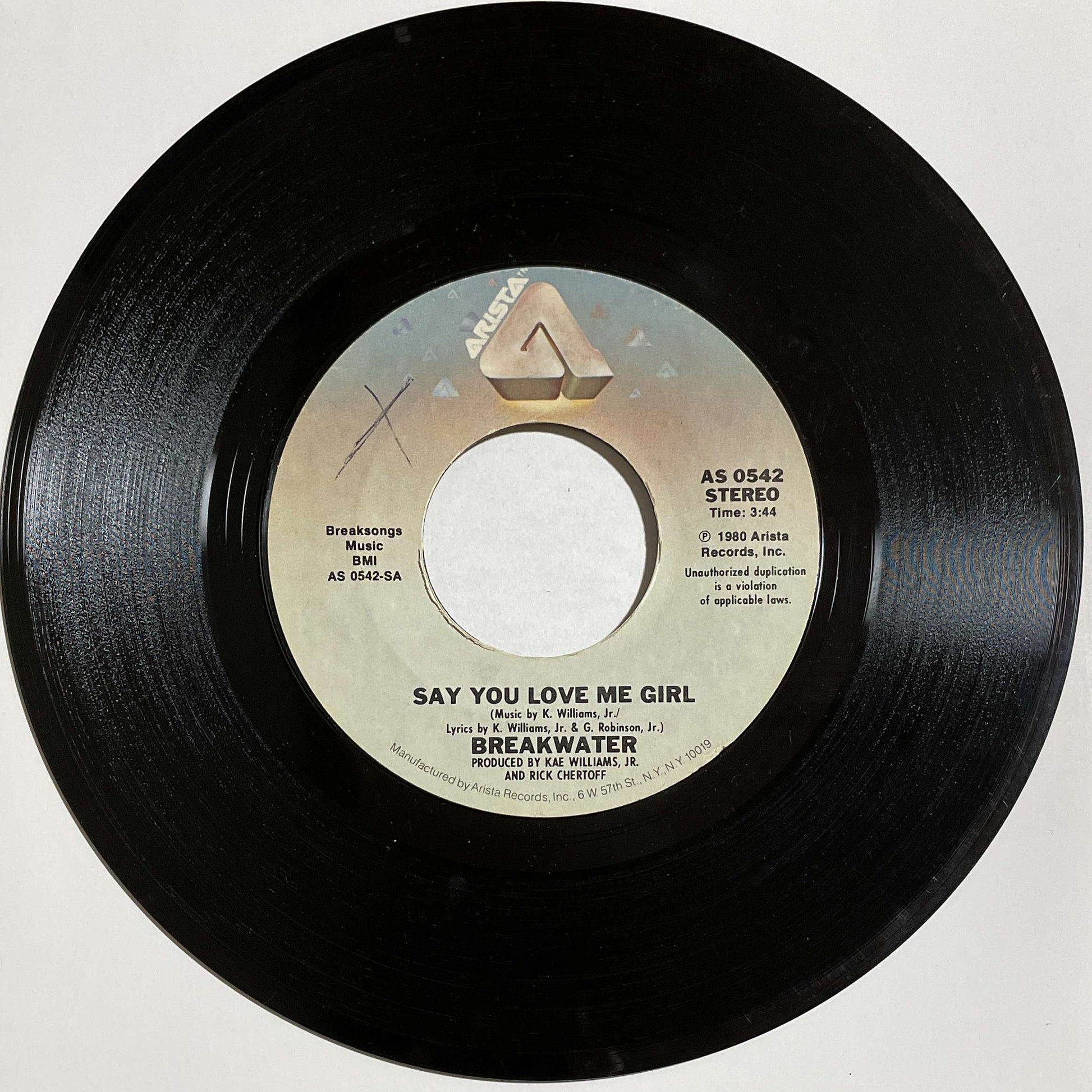 Breakwater – Say You Love Me Girl / Time ( Arista )