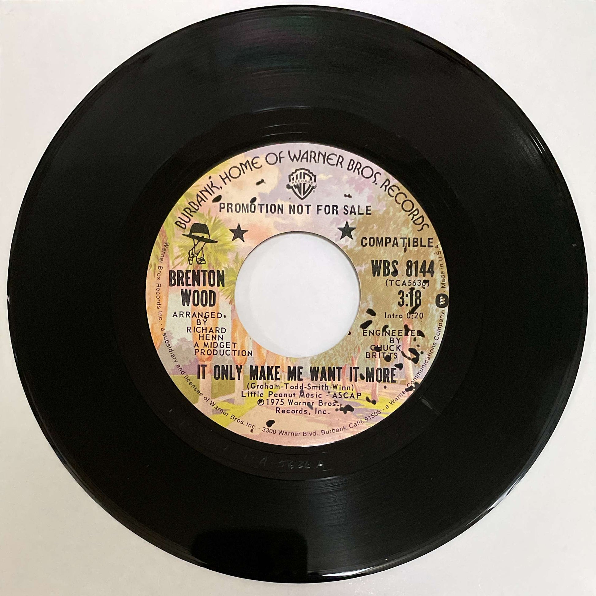 Brenton Wood – Better Believe It / It Only Make Me Want It More (Warner Bros. Records) 45
