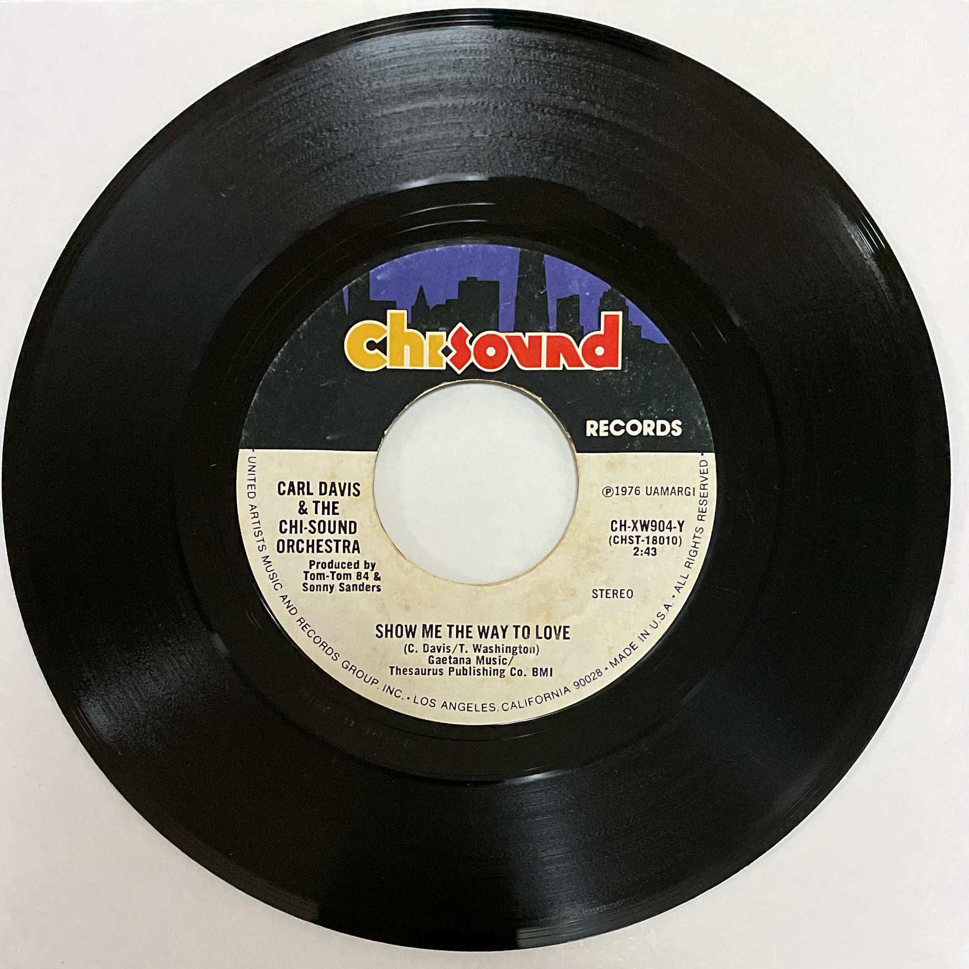 Carl Davis & The Chi-Sound Orchestra – Windy City Theme / Show Me The Way To Love (Chi Sound Records) 45