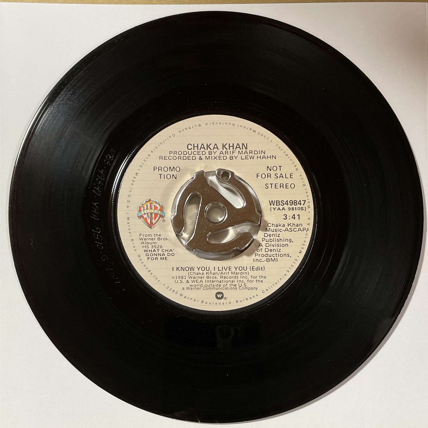 Chaka Khan – I Know You, I Live You ( Warner Bros. Records )