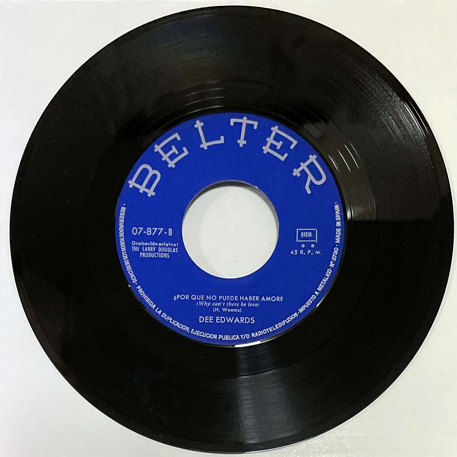 Dee Edwards - Why Can't There Be Love / Hurt A Little Every Day (Belter) 45
