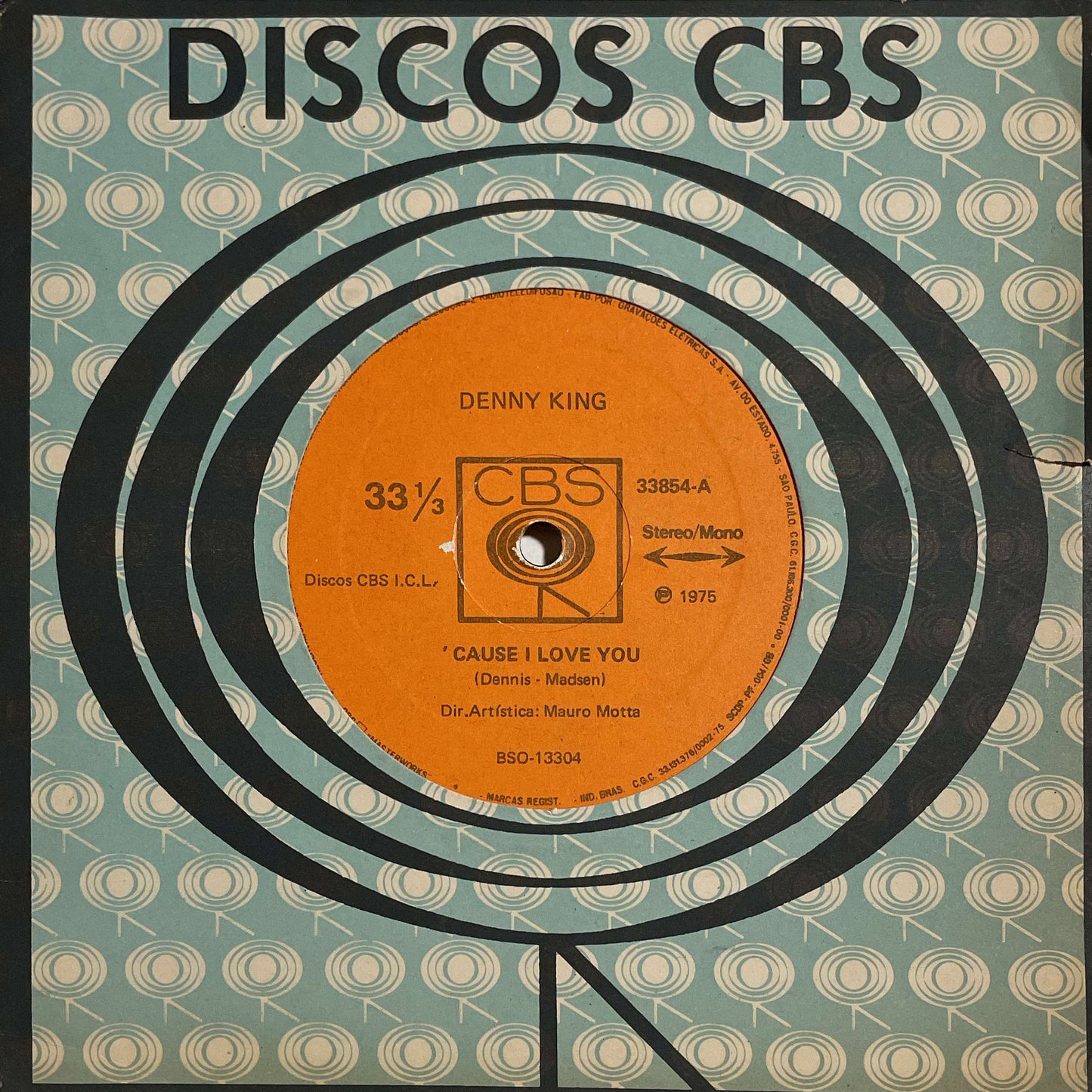 Denny King ‎– 'Cause I Love You / Understand ( CBS ) 45