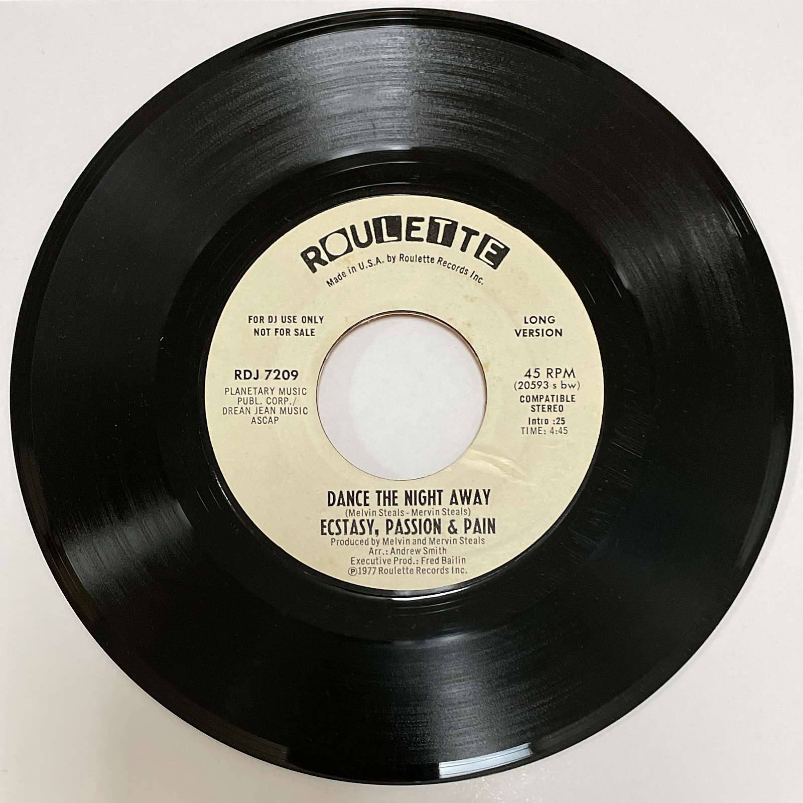 Ecstasy, Passion & Pain – Dance The Night Away (Roulette) 45