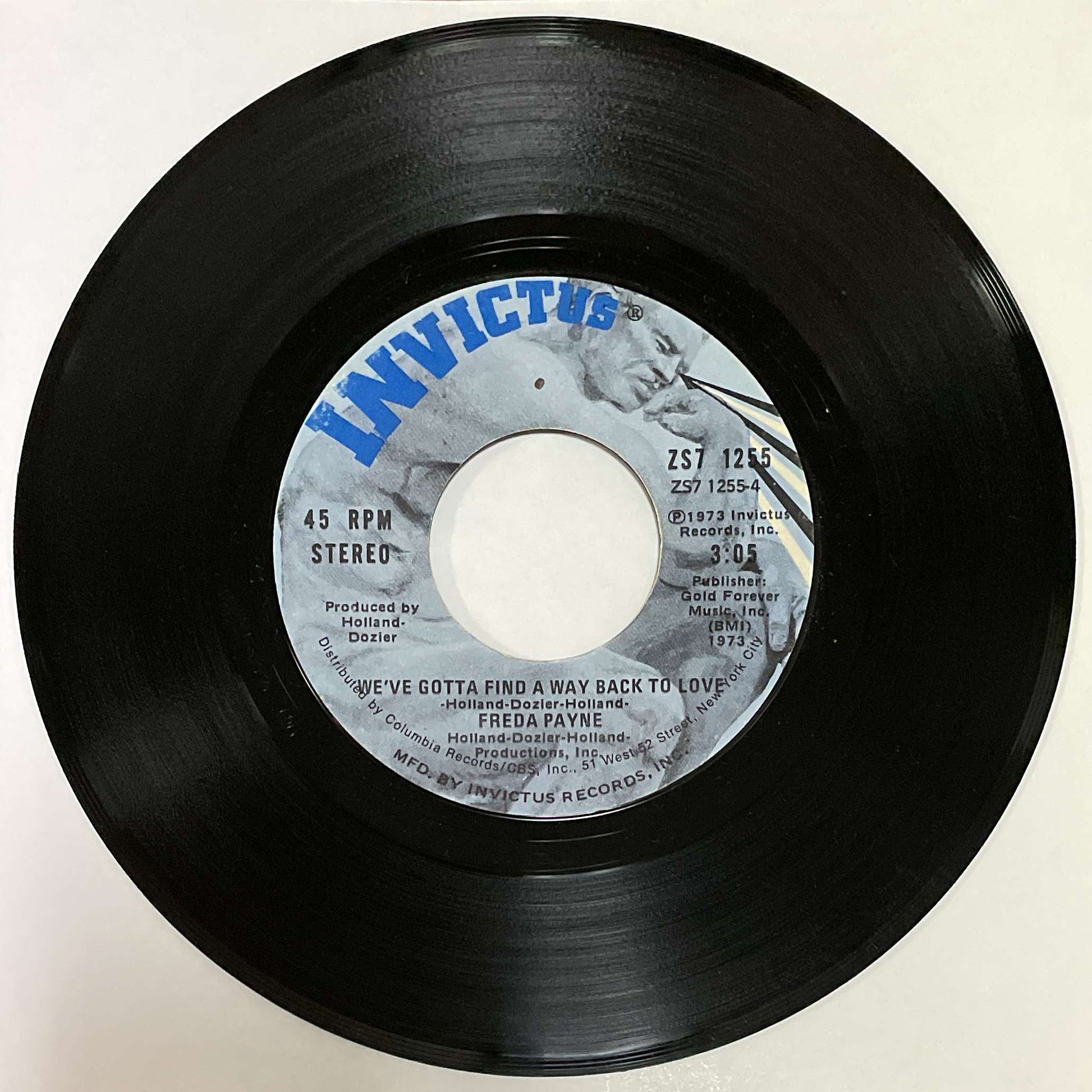 Freda Payne – Two Wrongs Don't Make A Right / We've Got To Find A Way Back To Love (Invictus) 45 Santa Maria Pressing