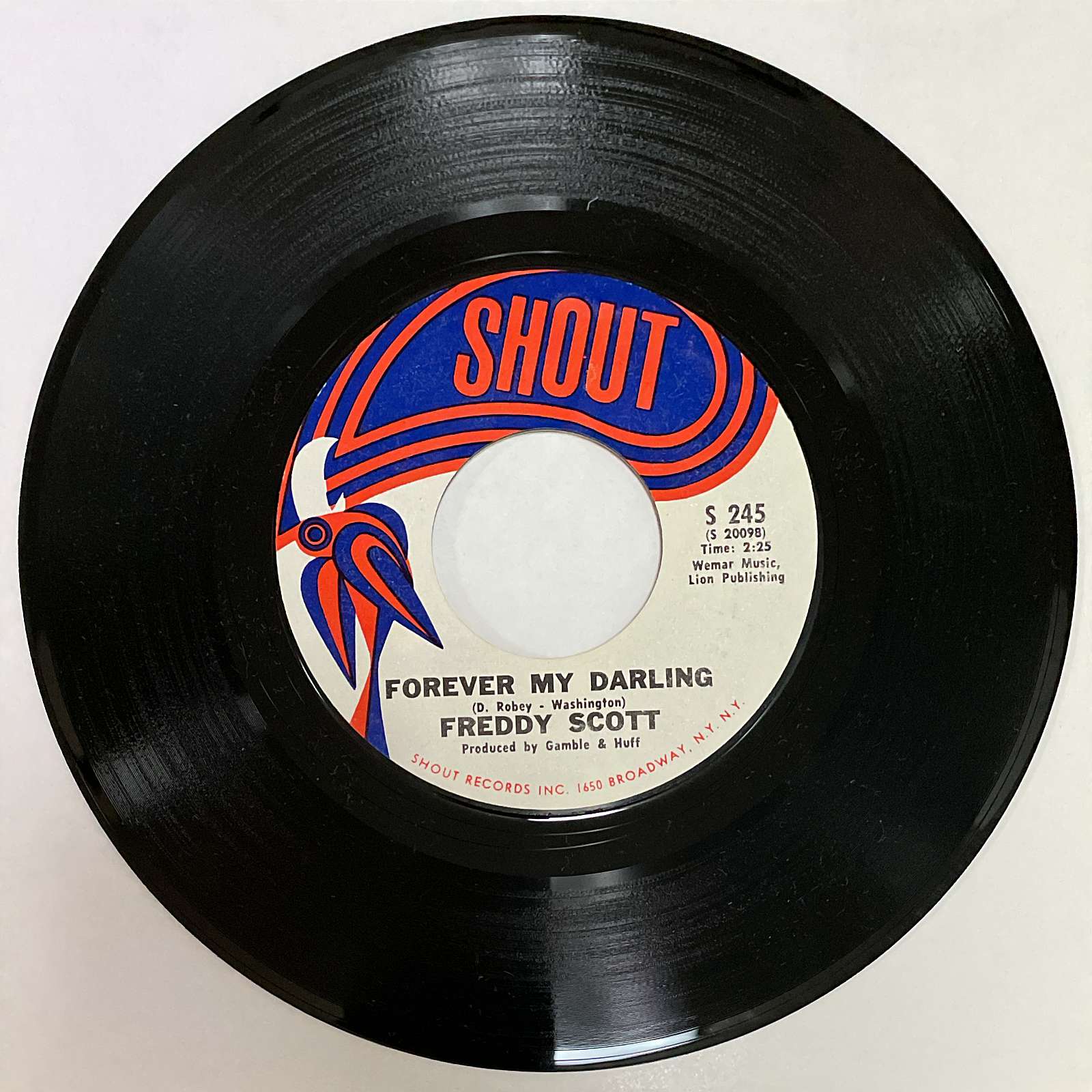 Freddy Scott – Forever My Darling / Got What I Need ( Shout ) 45