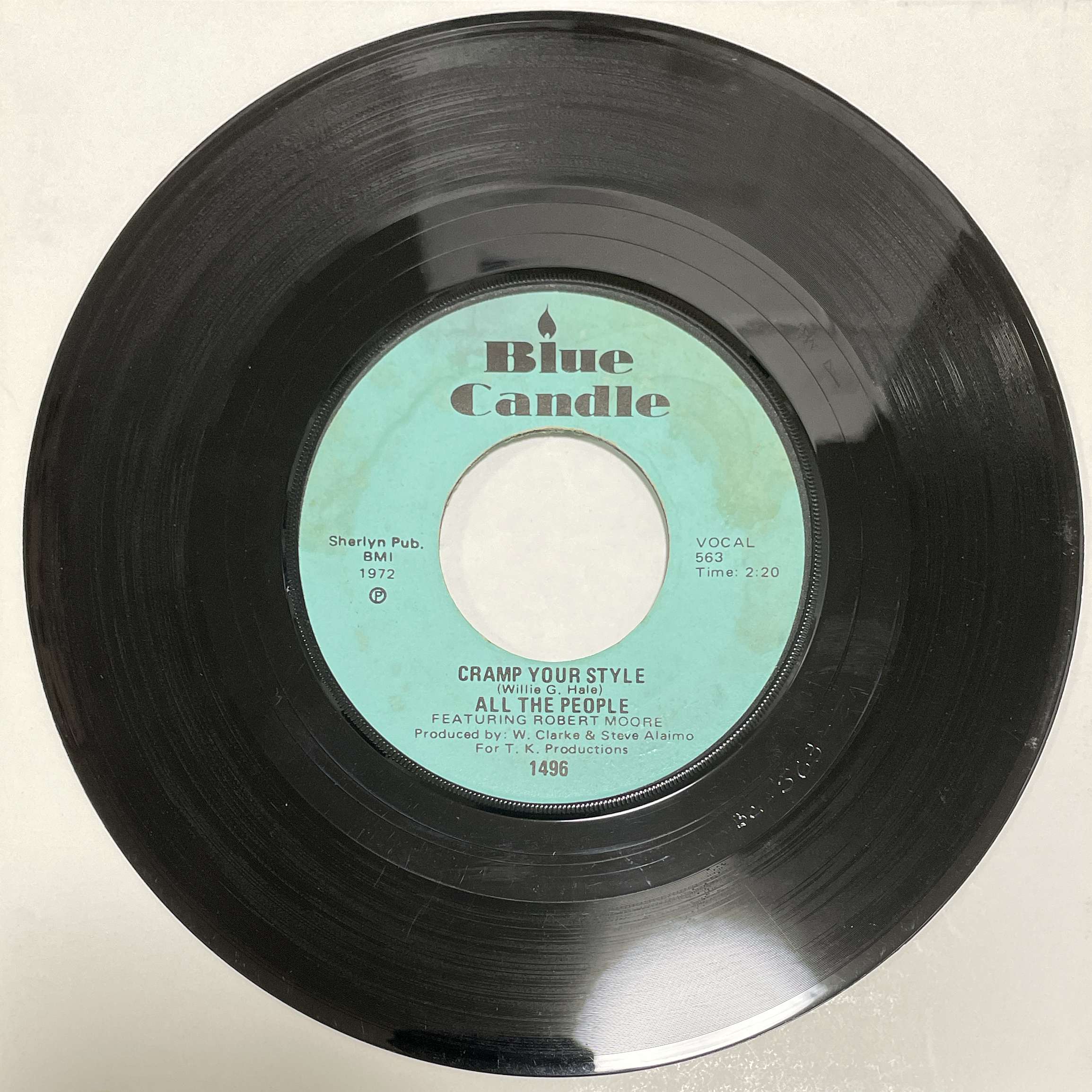 All The People Featuring Robert Moore – Cramp Your Style / Whatcha Gonna Do About It ( Blue Candle ) 45