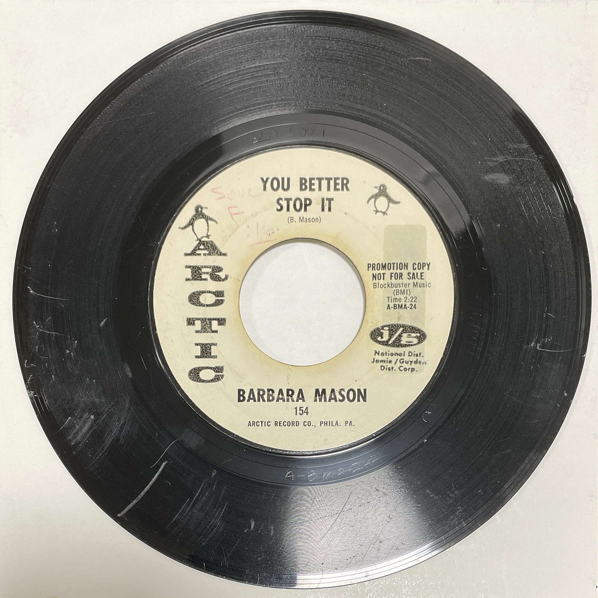 Barbara Mason – You Better Stop It / Happy Girl ( ARCTIC ) 45
