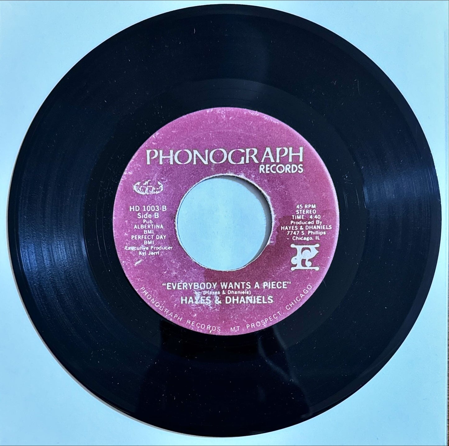 Hayes & Dhaniels - Spend A Perfect Day ( Phonograph Records ) 45