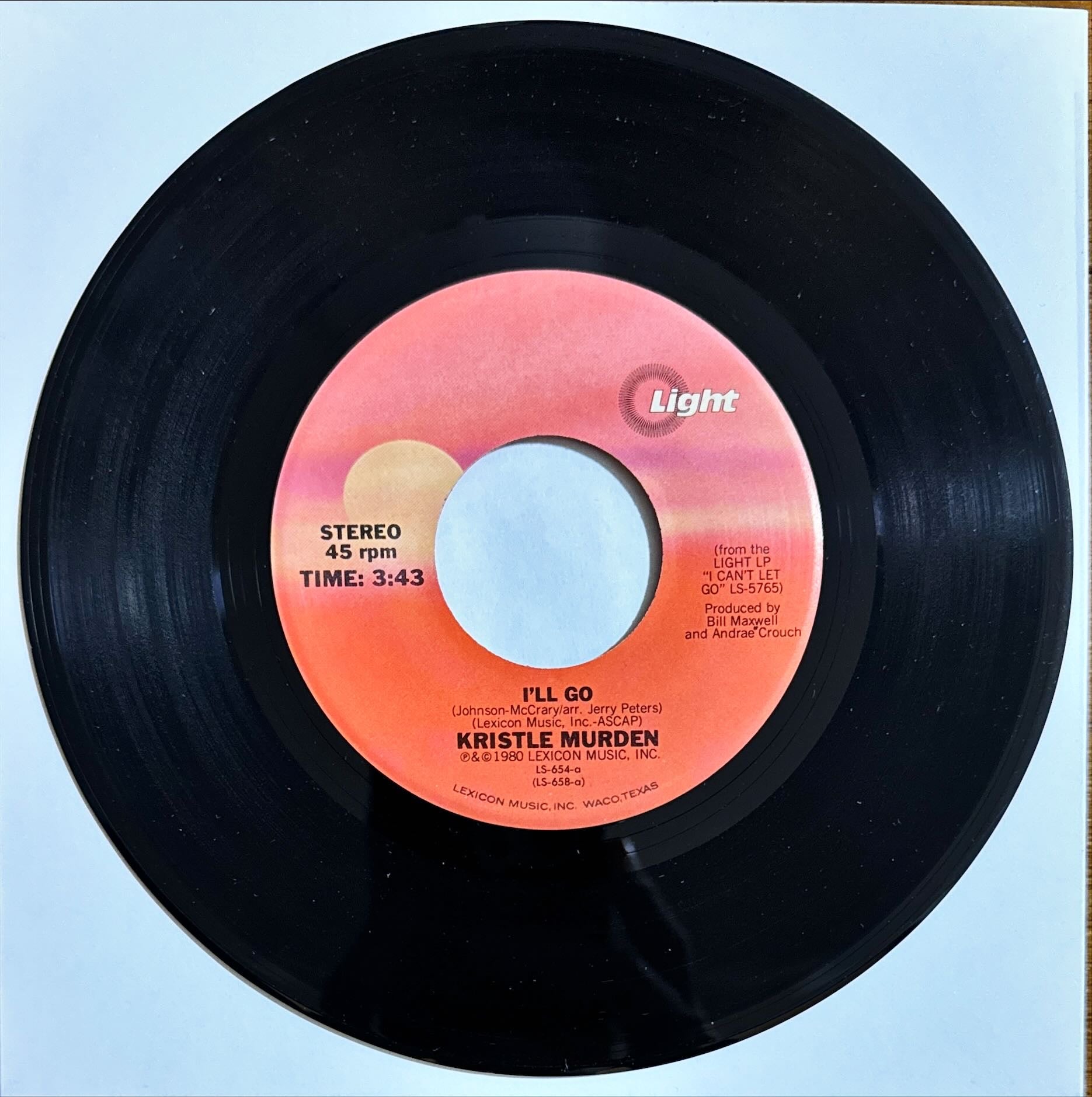 Kristle – I'll Go ( Light Records ) 45 PS – KZRECORD