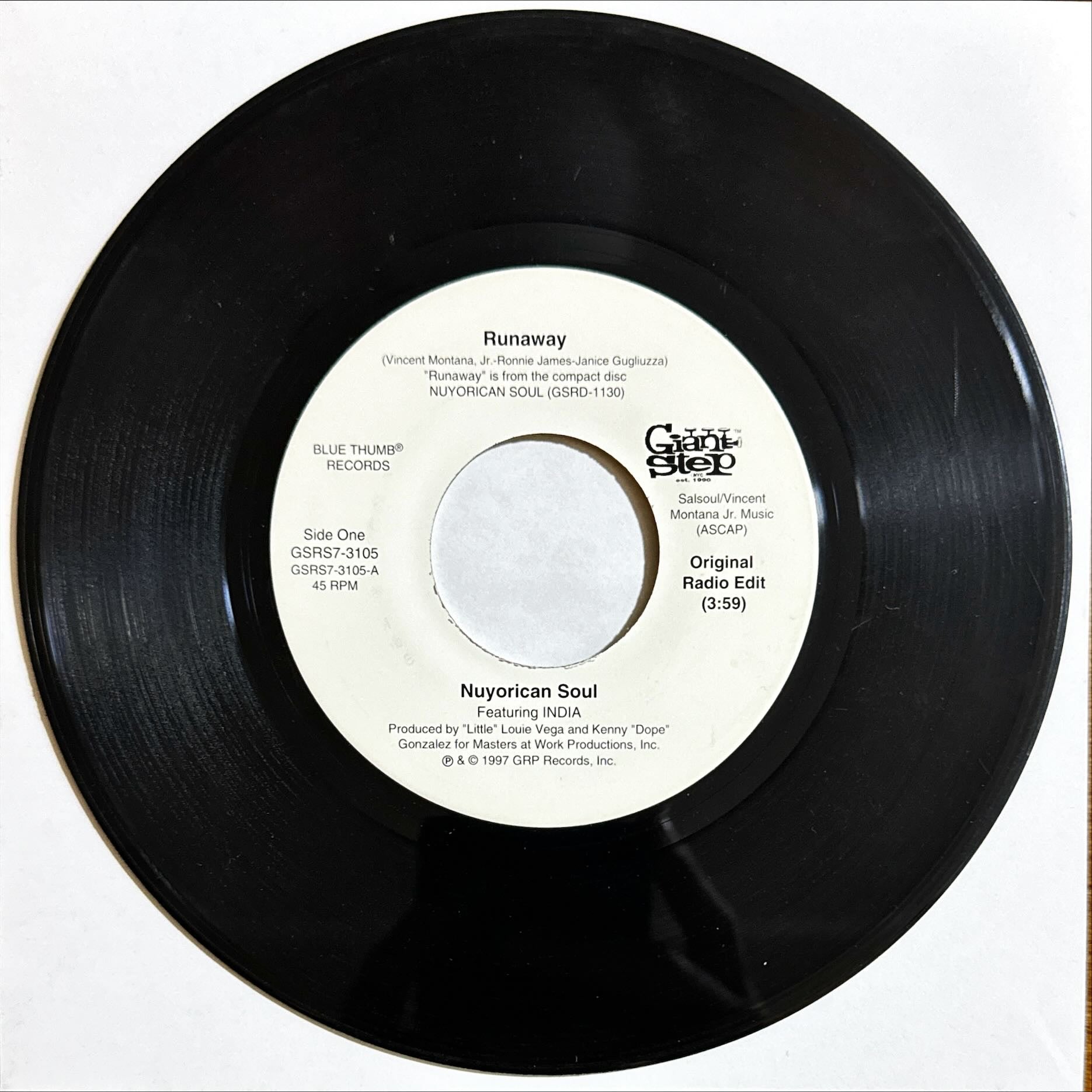 Nuyorican Soul – Runaway ( Giant Step Records US ) 45 – KZRECORD