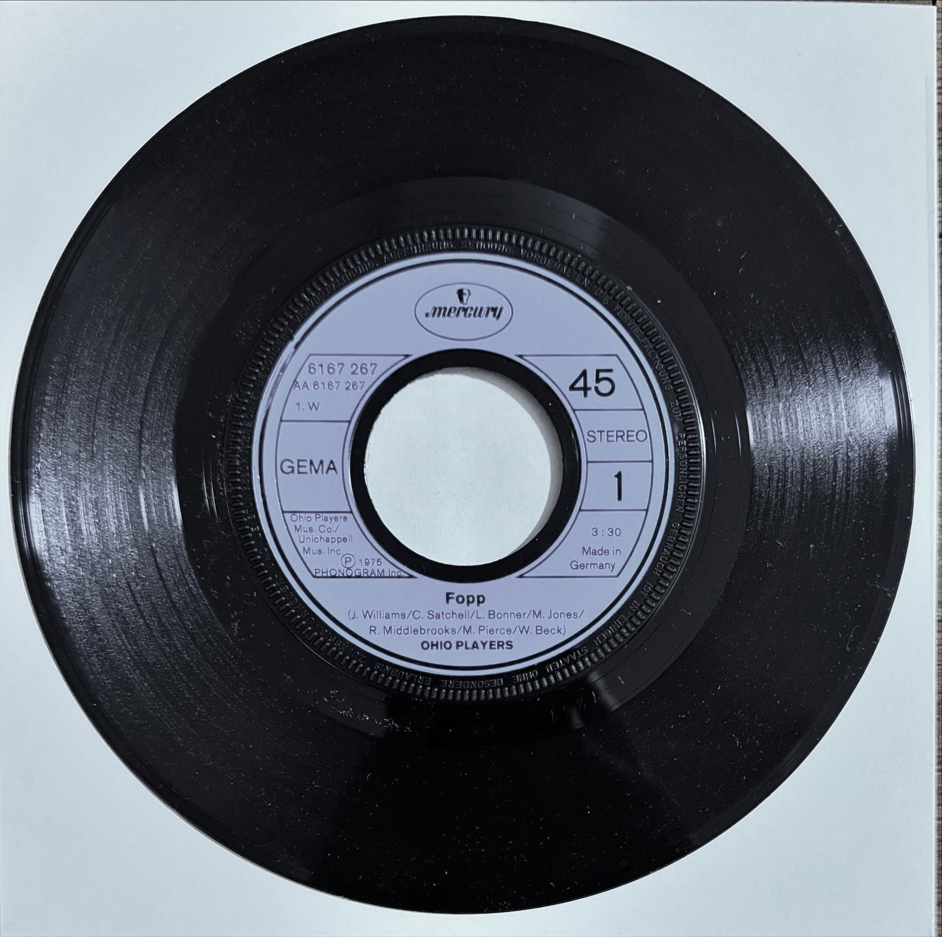 Ohio Players - Sweet Sticky Thing ( Mercury Germany ) 45 PS