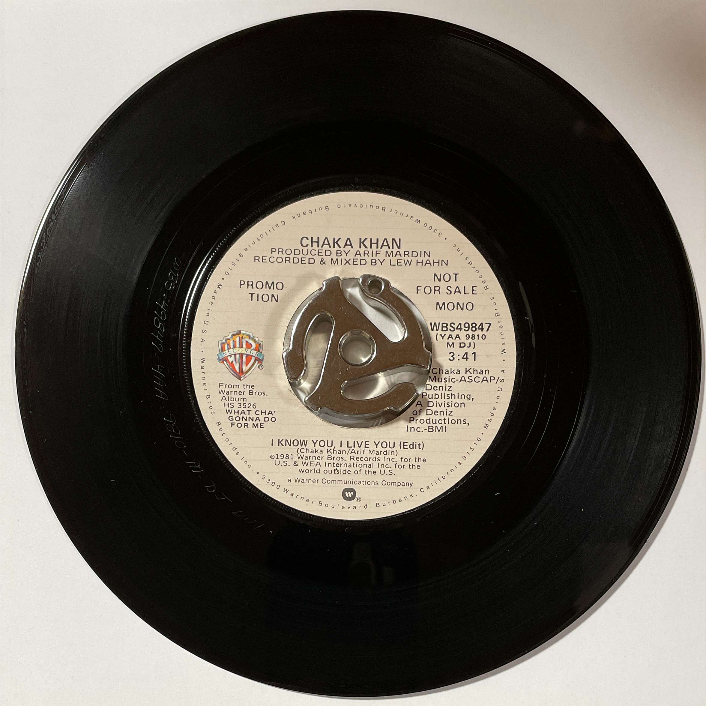 Chaka Khan ‎– I Know You, I Live You ( Warner Bros. Records )