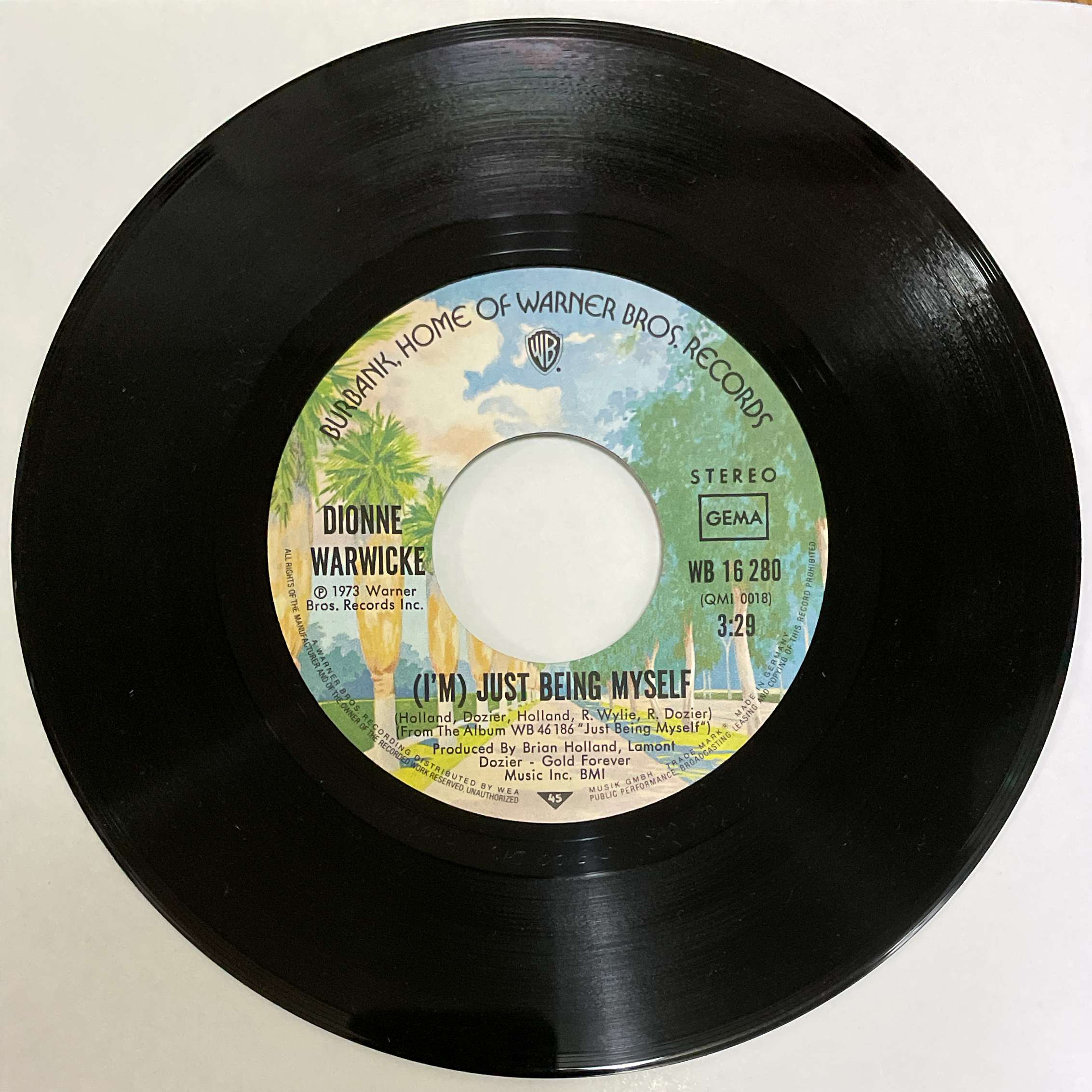 Dionne Warwicke – You're Gonna Need Me / (I'm) Just Being Myself ( Warner Bros. Records Germany ) 45