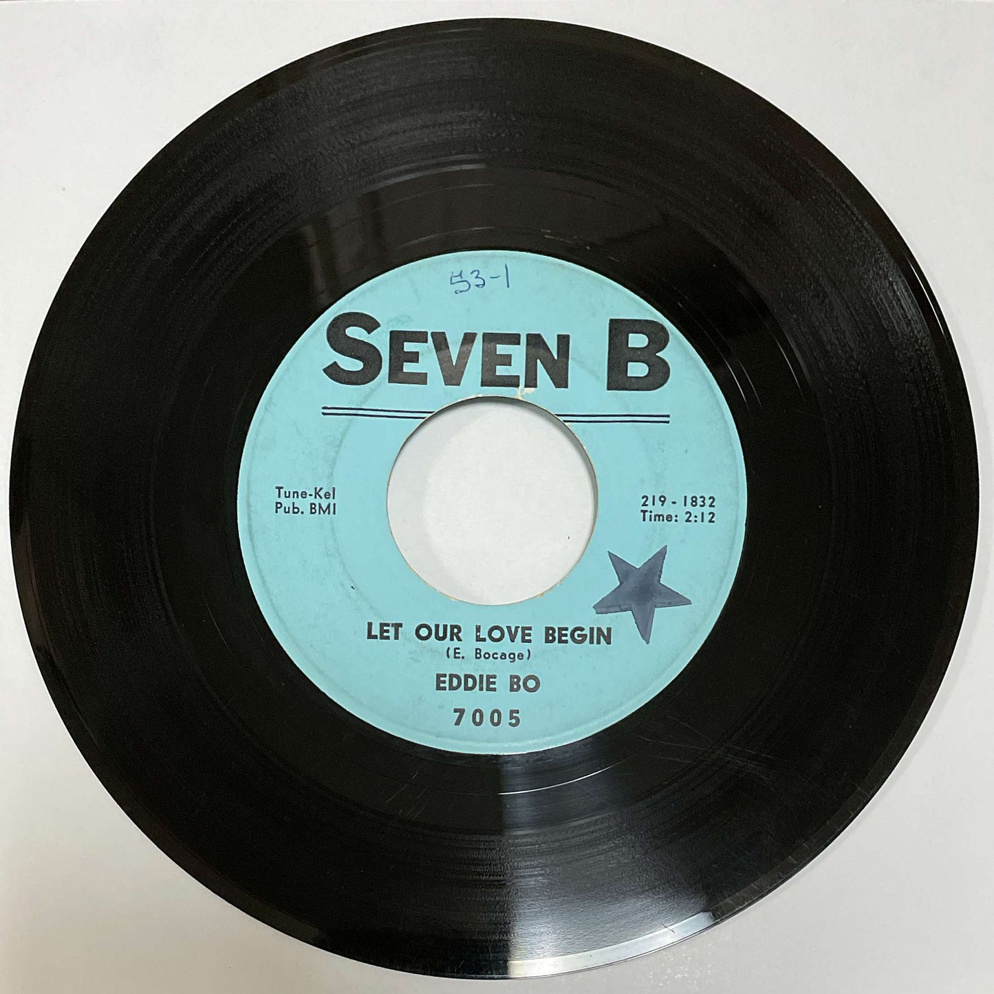 Eddie Bo ‎– From This Day On / Let Our Love Begin ( Seven B ) 45
