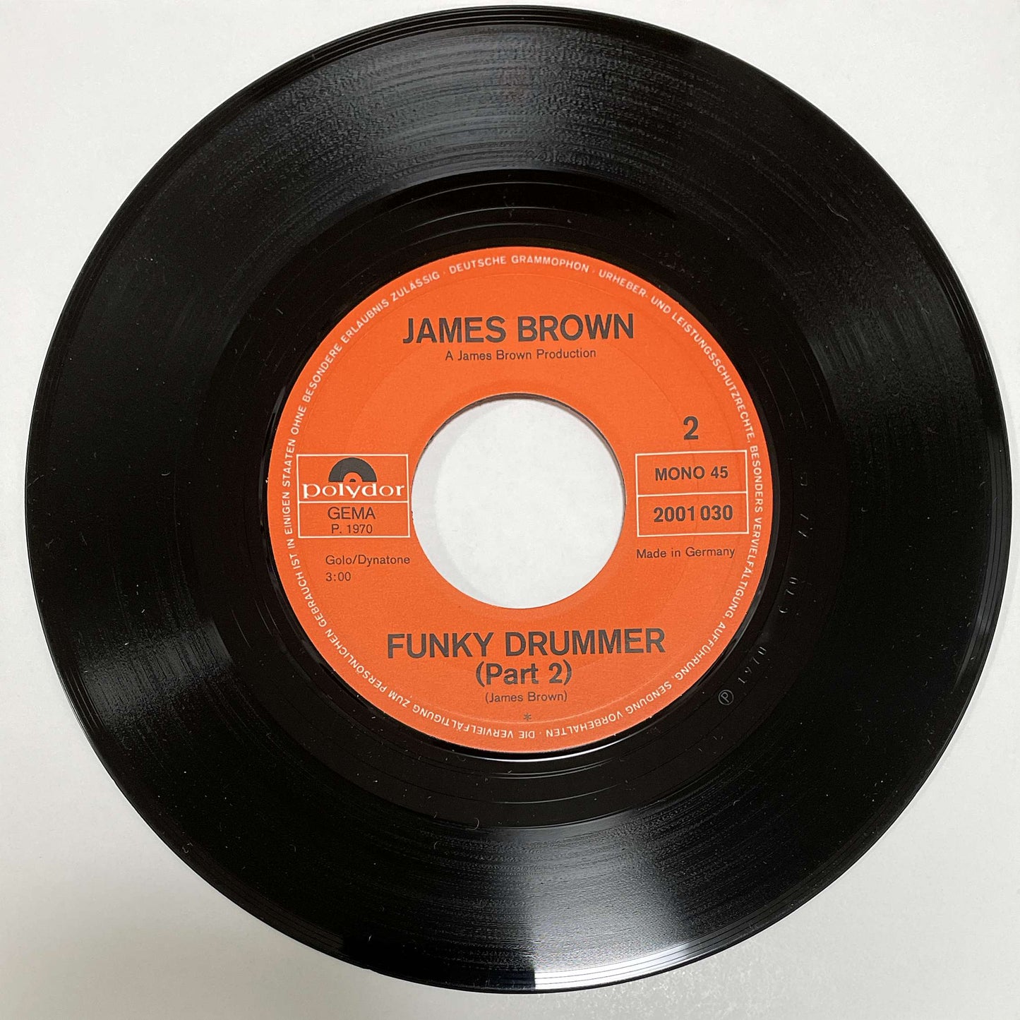 James Brown - Funky Drummer Parts 1 & 2 ( Polydor Germany ‎) 45 PS