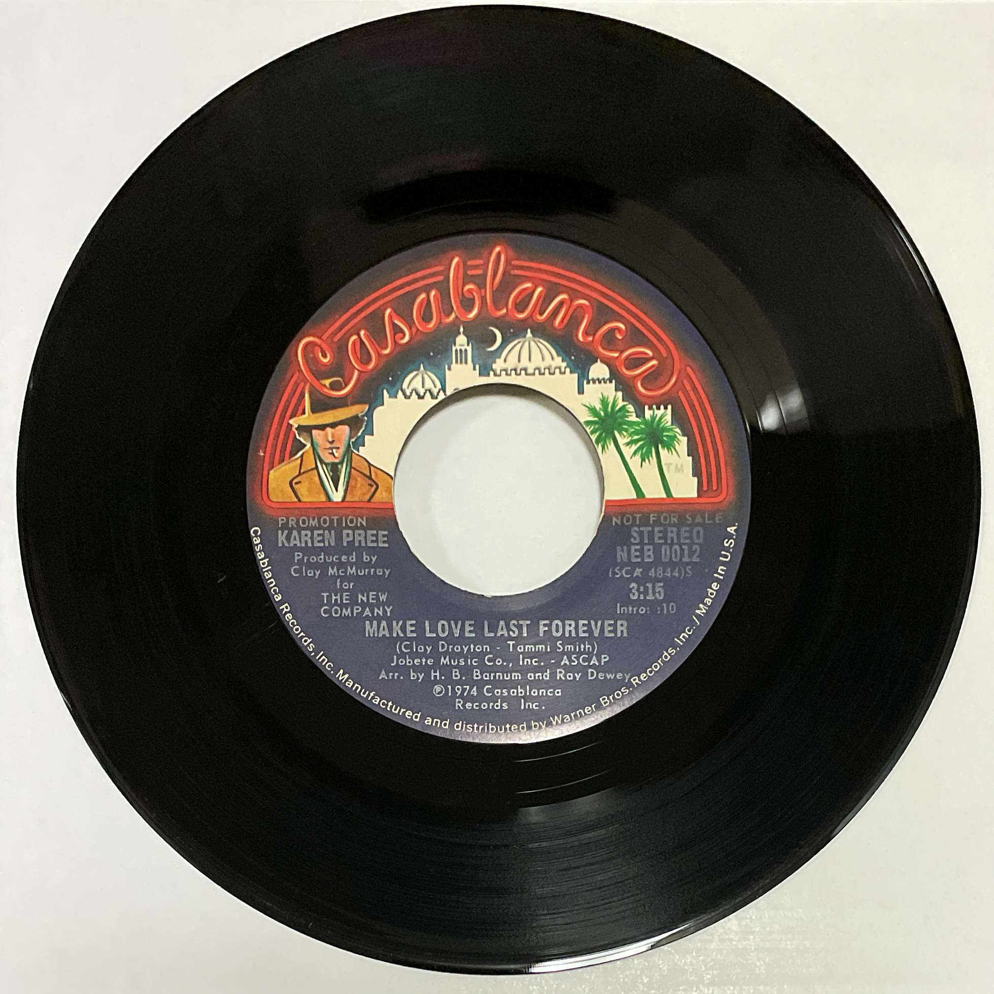 Karen Pree ‎– Make Love Last Forever ( Casablanca ) 45