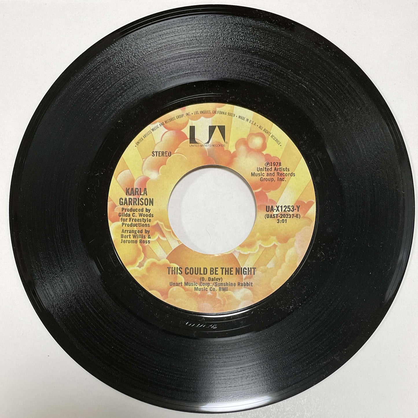 Karla Garrison – This Could Be The Night / You Taught Me How To Love ( United Artists Records ‎) 45