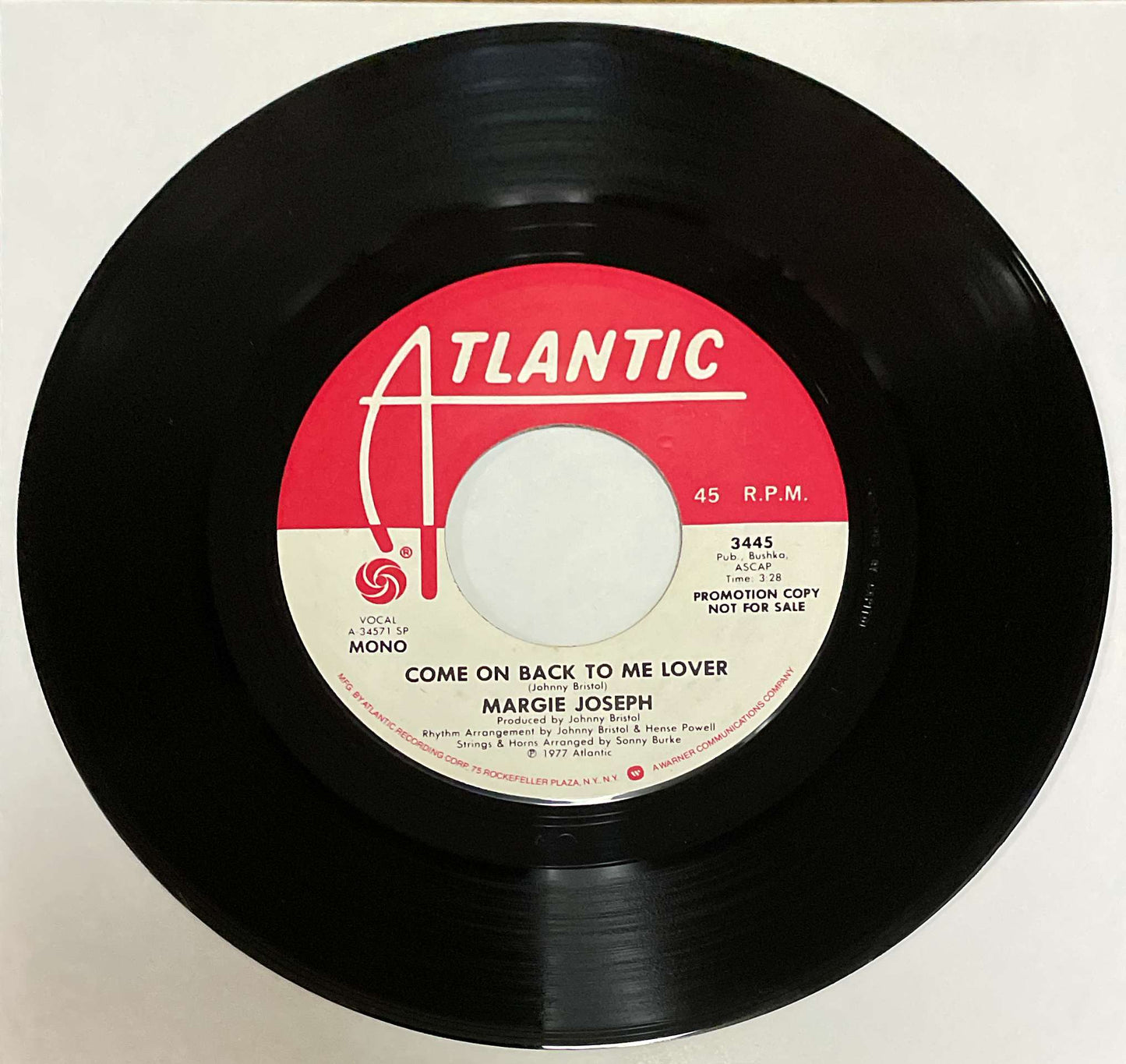 Margie Joseph – Come On Back To Me Lover ( Atlantic ) 45