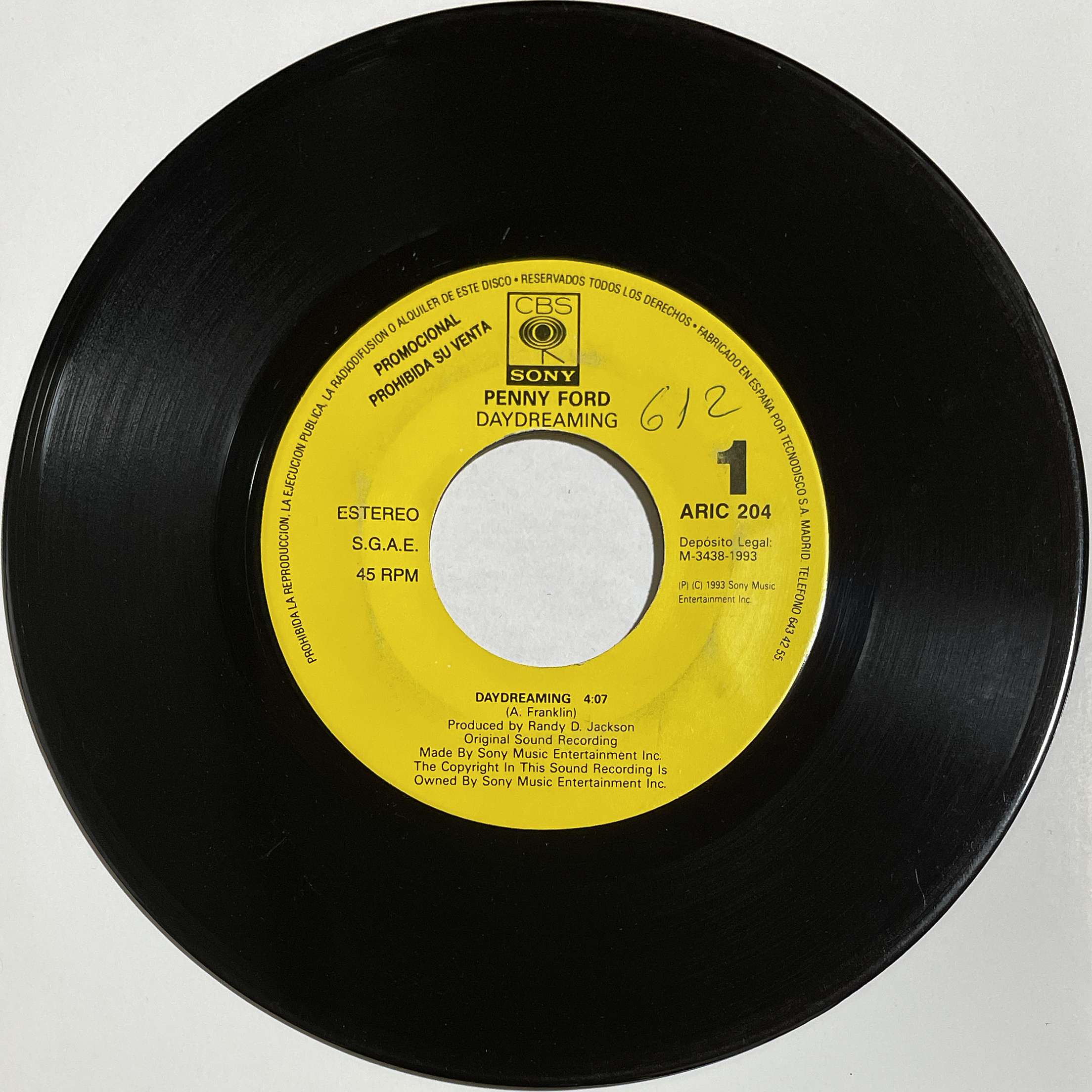 Penny Ford ‎– Daydreaming ( CBS Promo / 7inch )