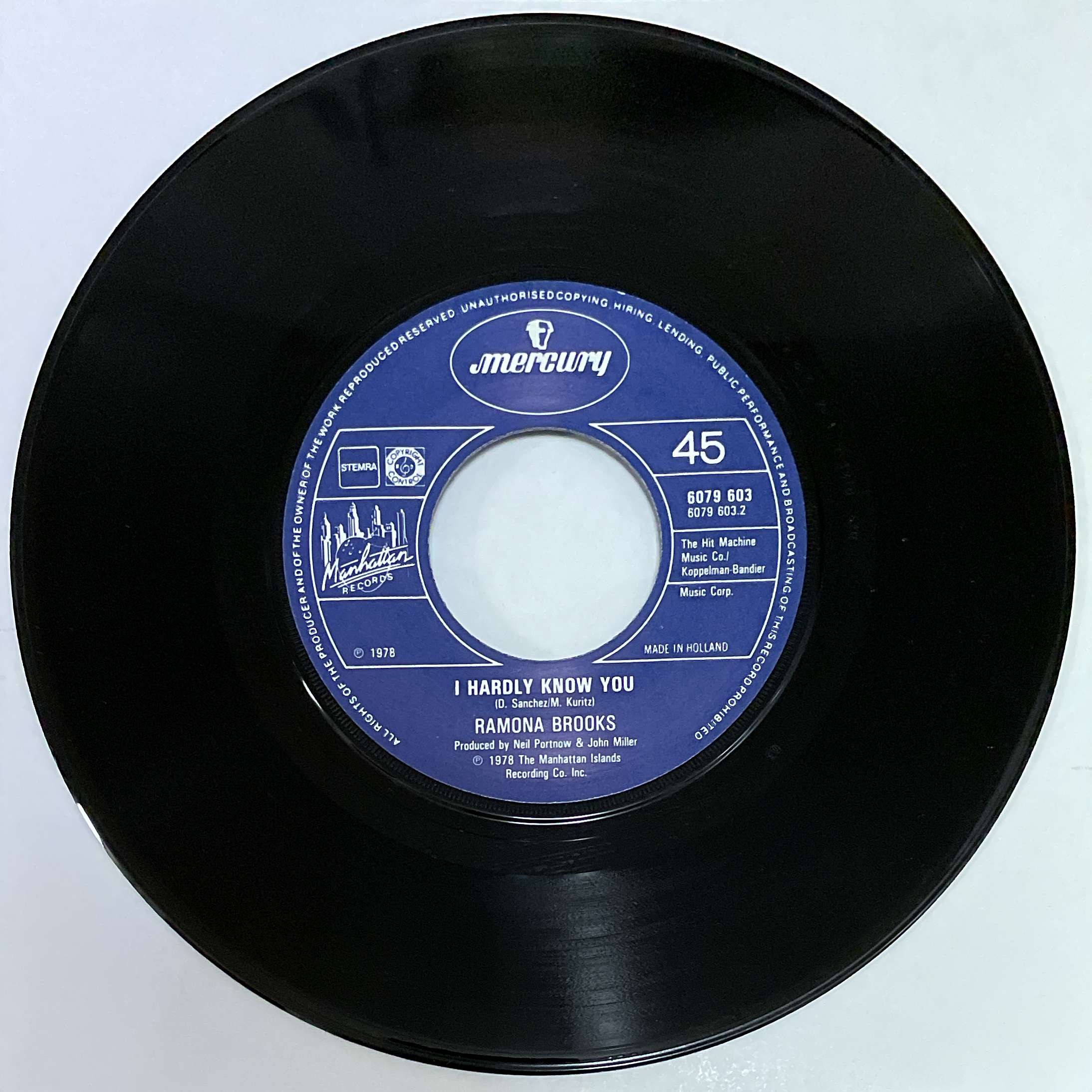 Ramona Brooks - Rhythm Rhapsody ( Manhattan Records ‎) 45 PS