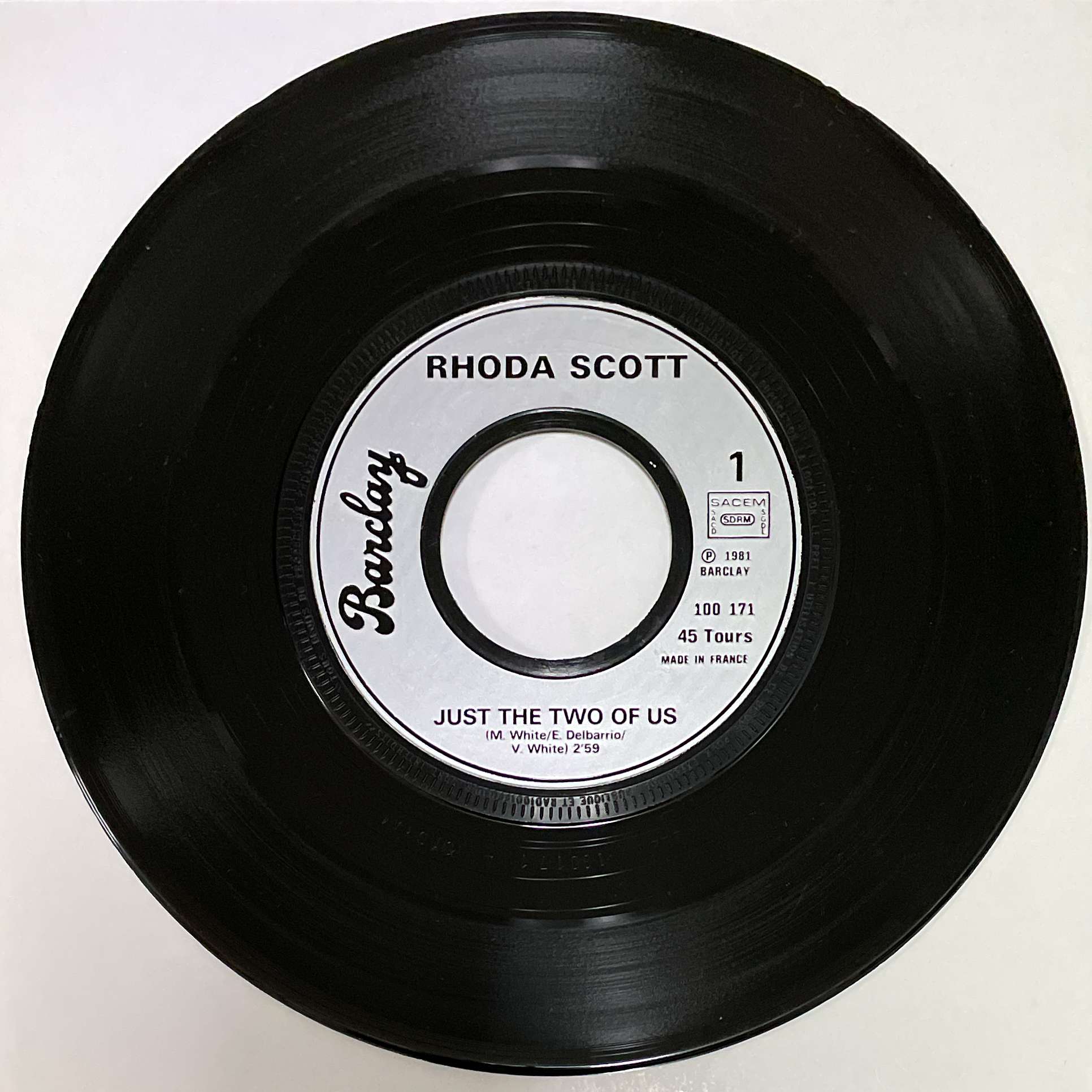 Rhoda Scott – Just The Two Of Us / Fantasy ( Barclay ) 45