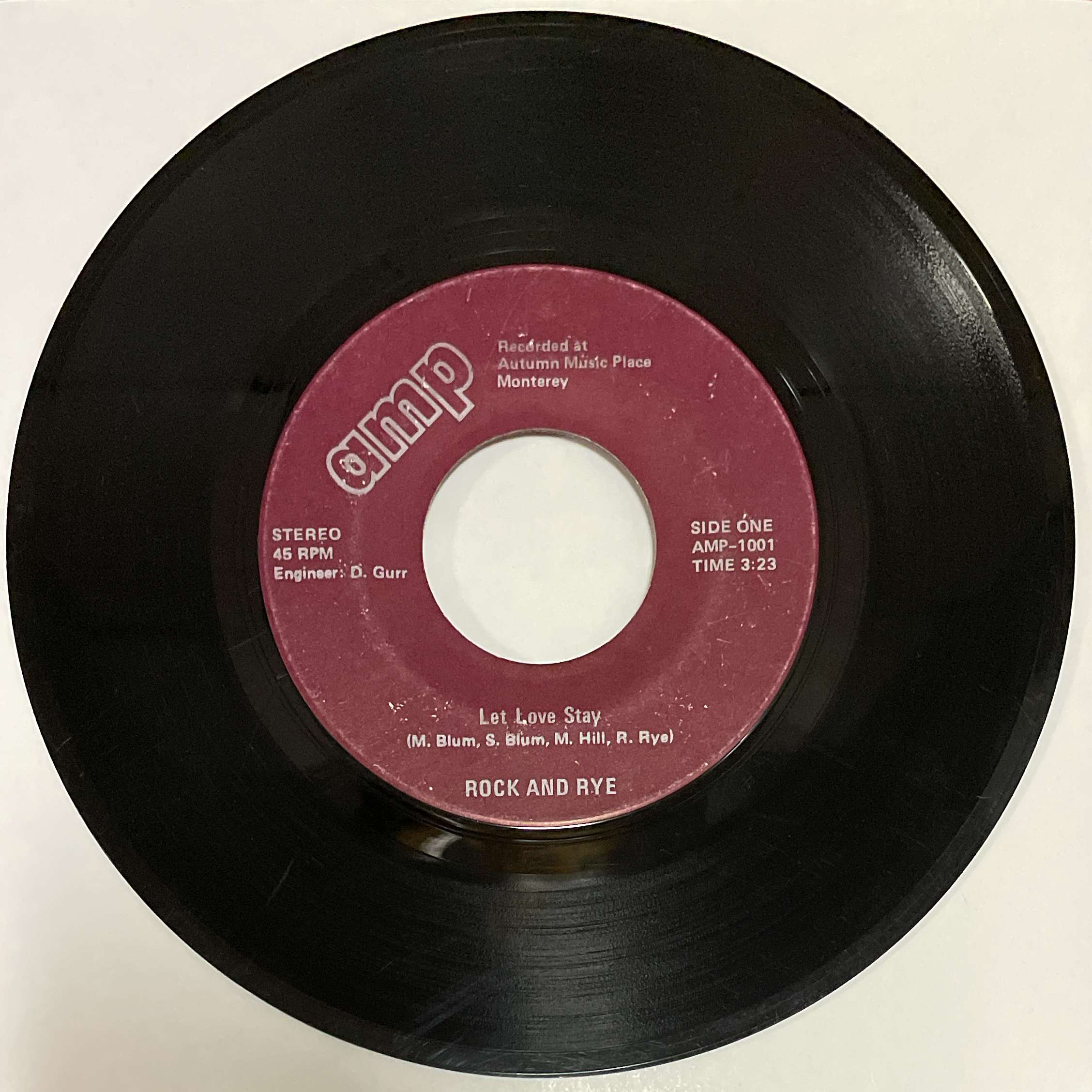 Rock And Rye – Let Love Stay / I Hear Your Name ( AMP ) 45