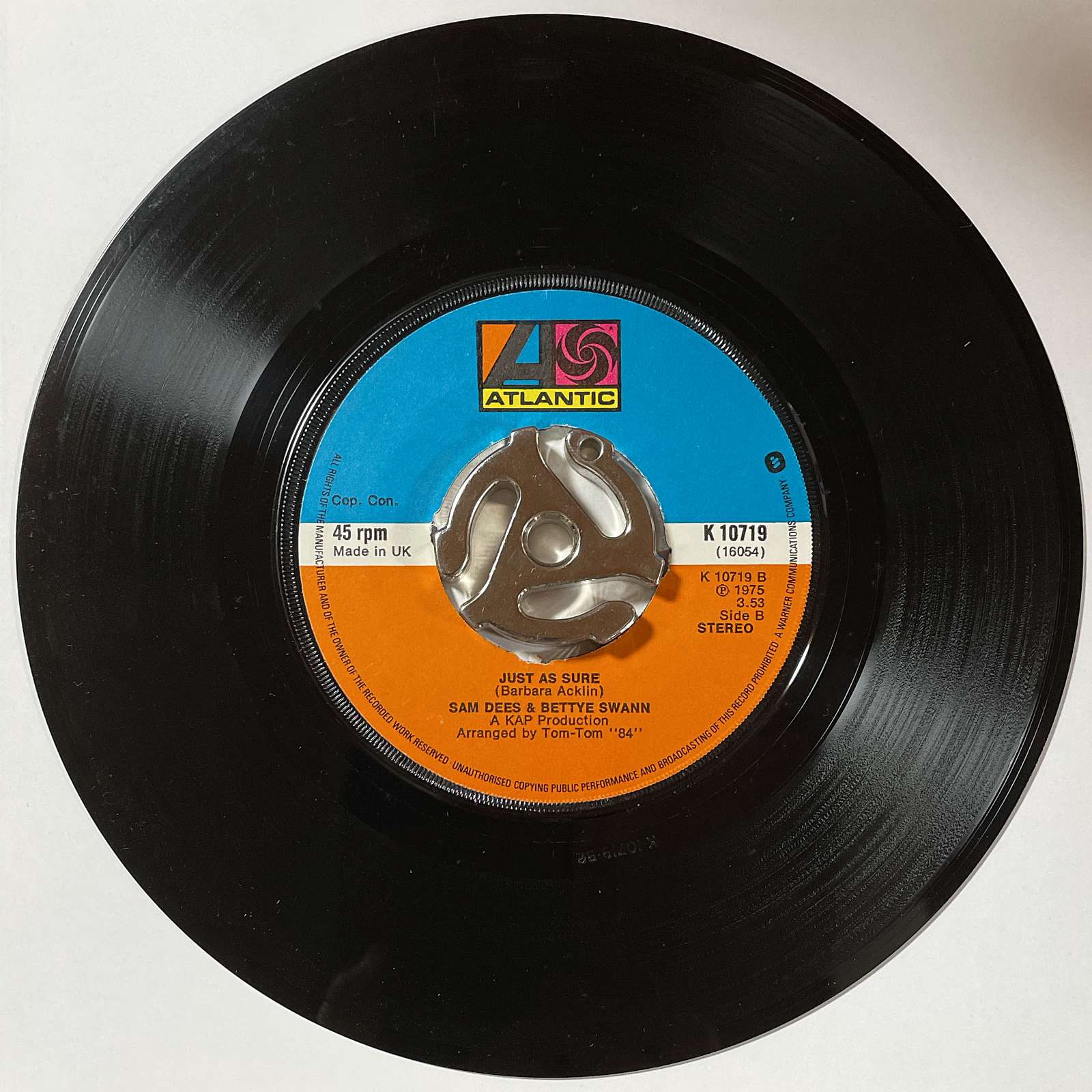 Sam Dees & Bettye Swann - Just As Sure ( Atlantic )