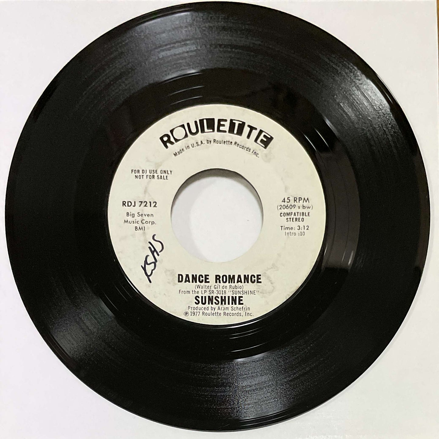Sunshine - Dance Romance ( Roulette ) 45