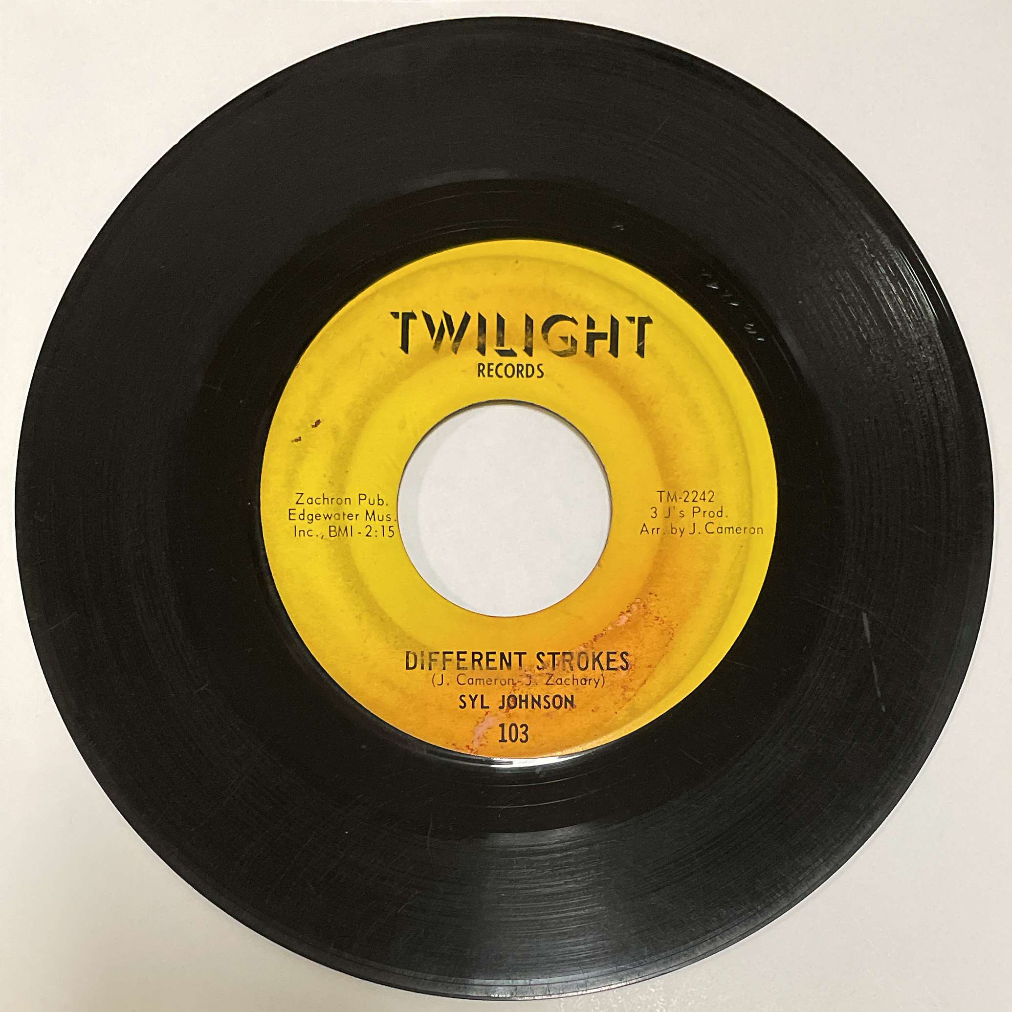 Syl Johnson ‎– Sorry Bout Dat / Different Strokes ( Twilight Records ) 45