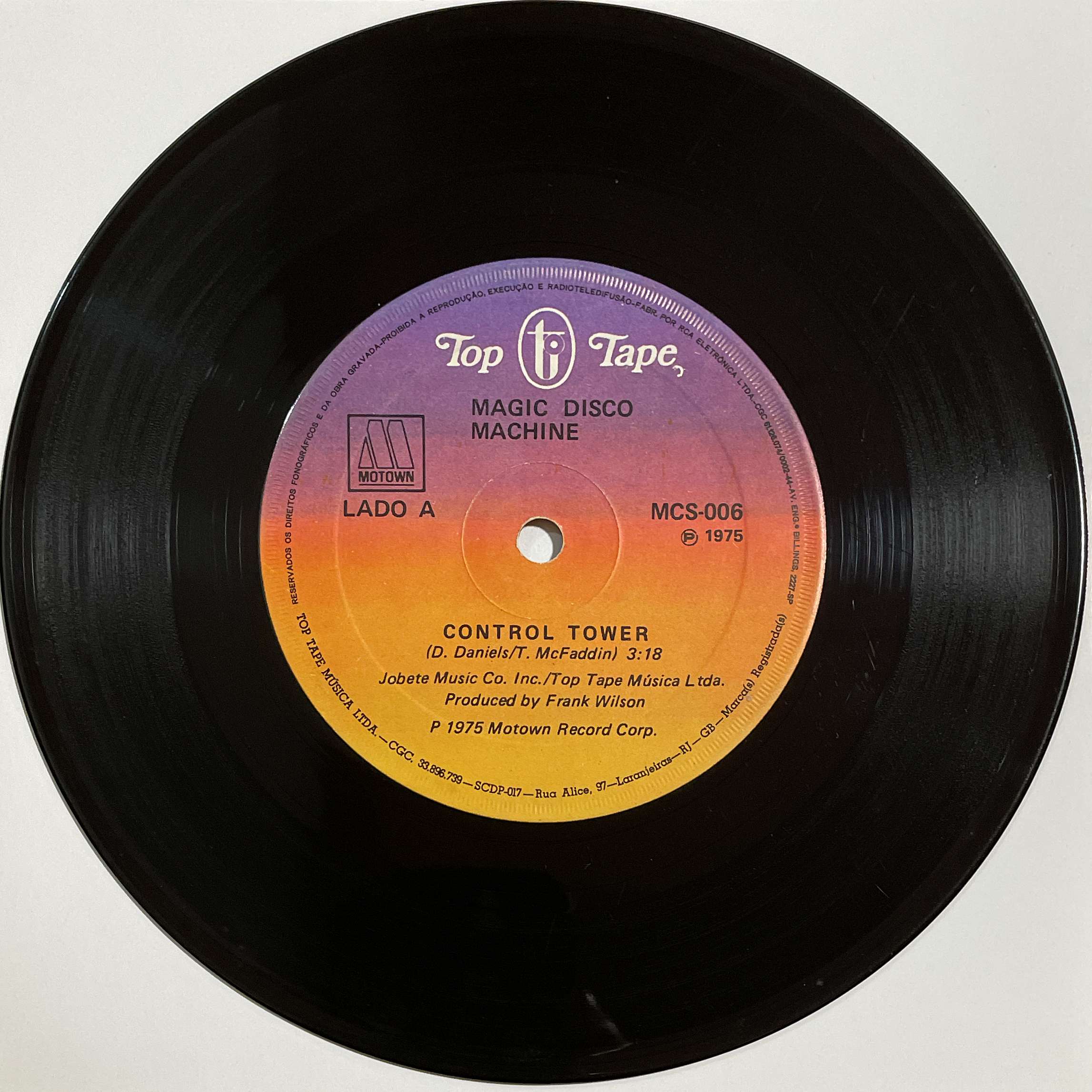 The Magic Disco Machine ‎– Control Tower / Scratchin ( Top Tape ‎/ Brazil )