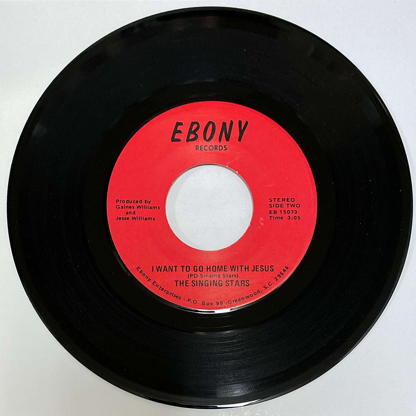 The Singing Stars – Wait On Jesus / I Want To Go Home With Jesus ( Ebony Records ) 45
