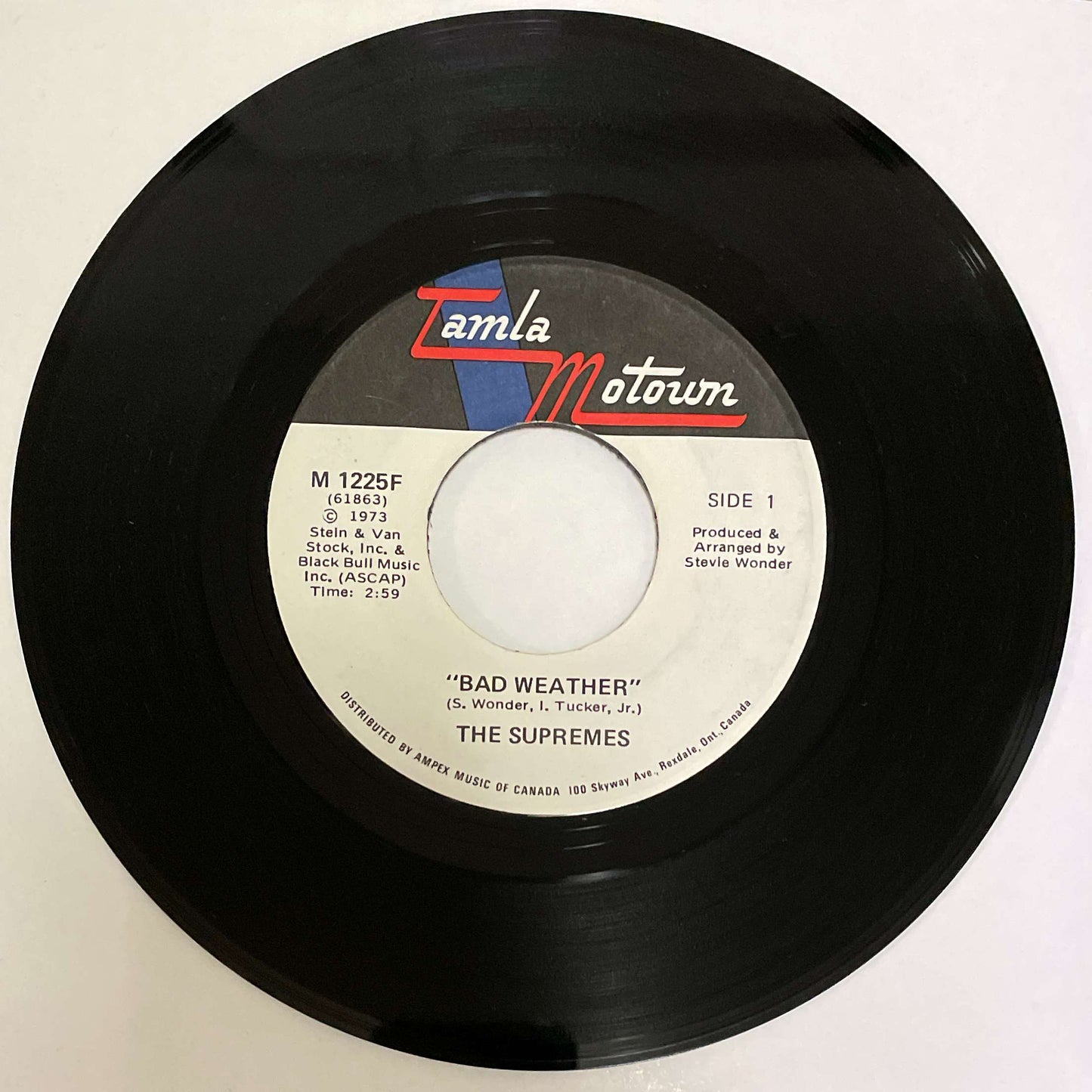 The Supremes – Bad Weather / Oh Be My Love ( Tamla Motown Canada ) 45