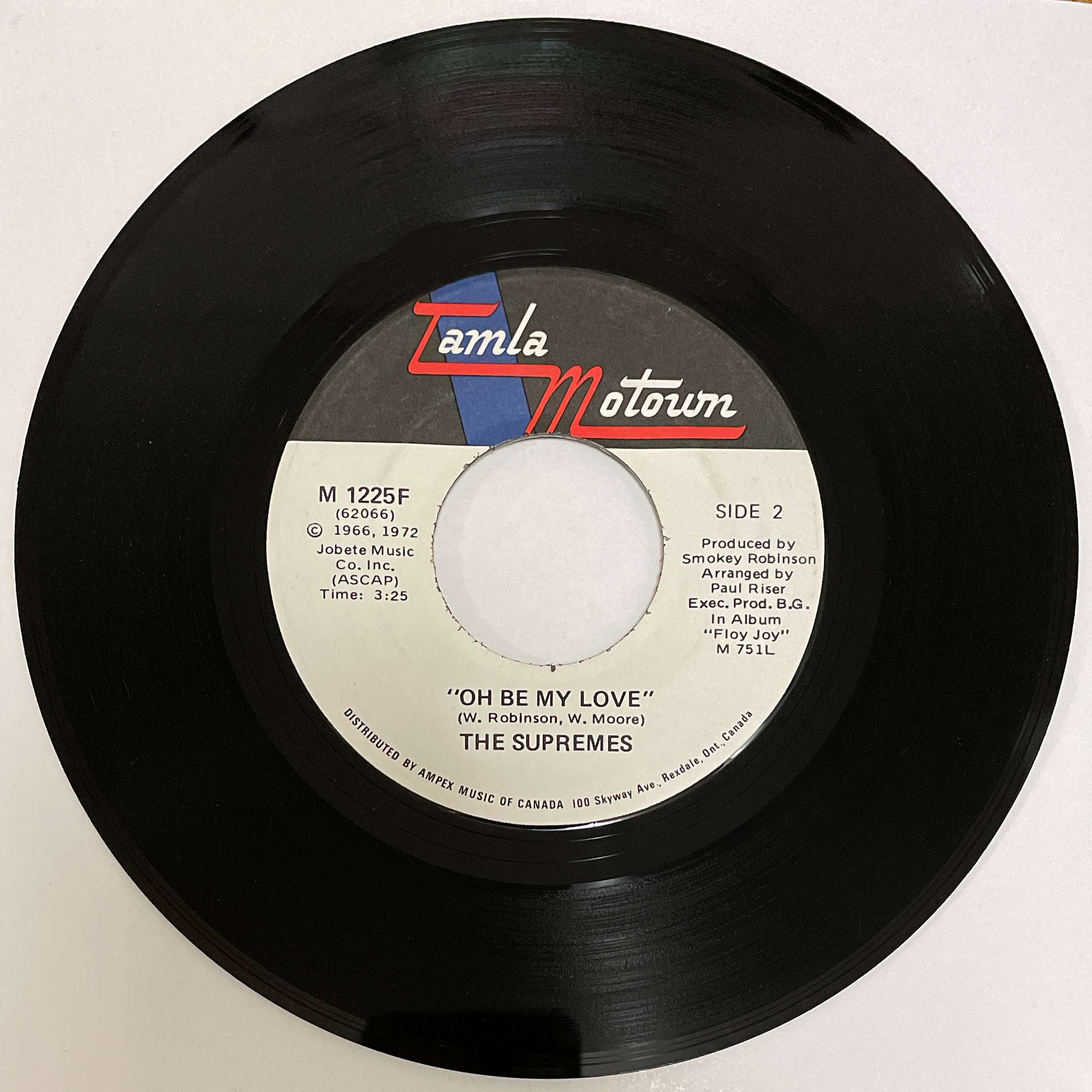 The Supremes – Bad Weather / Oh Be My Love ( Tamla Motown Canada ) 45