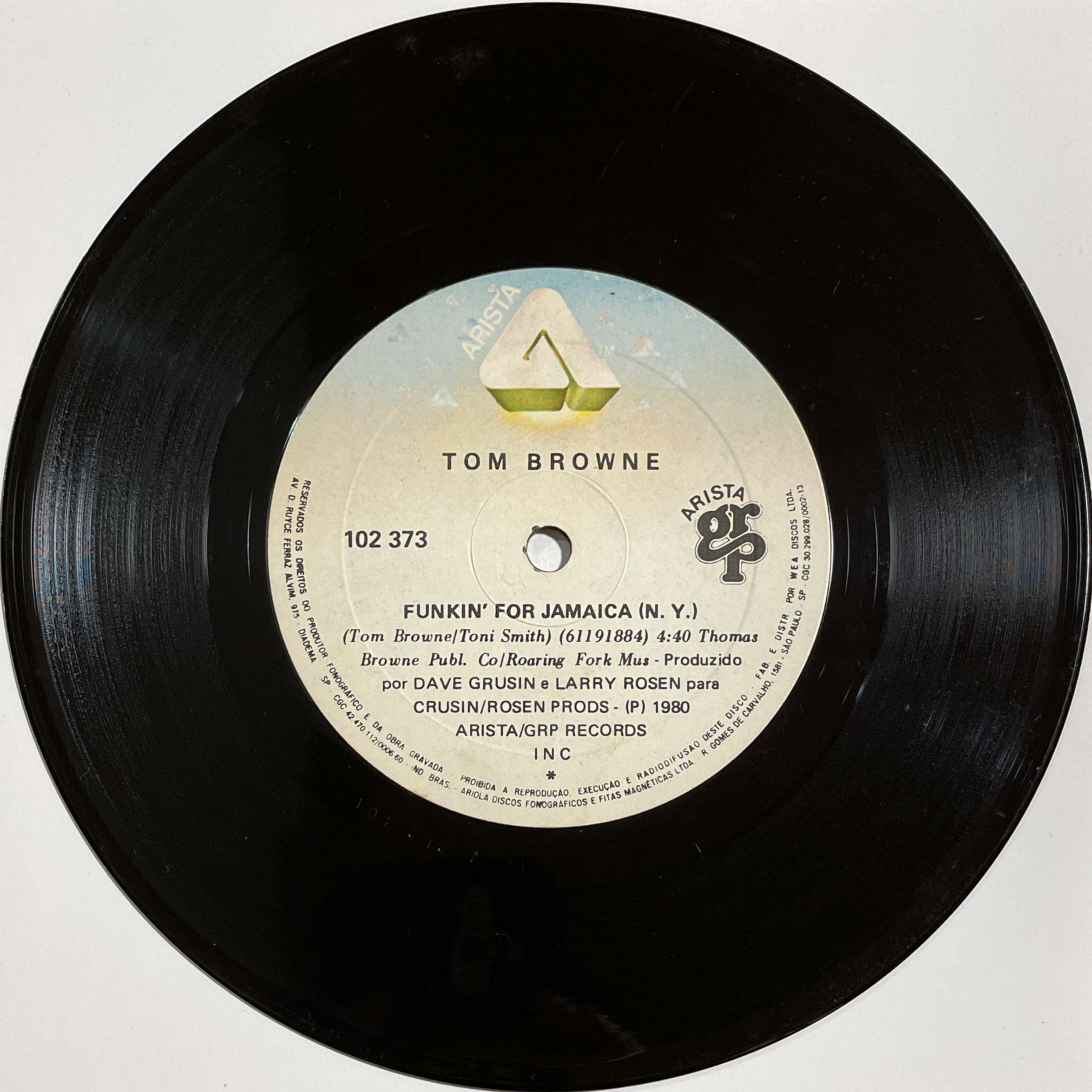Tom Browne ‎– Funkin For Jamaica N.Y. ( Arista / Brazil )